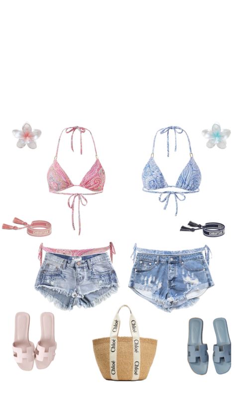 #summer #beach #summeroutfit #beachoutfit #summerfit #beachfit #outfit #fit #bikini #duo #matching Duo Outfits, Beach Fits, Holiday Outfits, Beach Outfit, Summer Beach, Summer Outfits, Summer Fashion