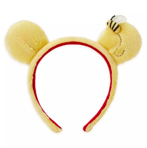 Soft yellow Pooh ears headband with plush bee accent Winnie The Pooh Accessories, Winnie The Pooh Ears, Winnie The Pooh Costume, Disney Ears Headband, Bday Wishlist, Xmas Wishlist, Cute Winnie The Pooh, Disney Epcot, Creative Valentines