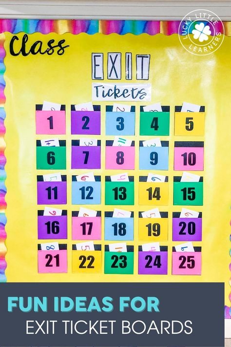 Exit Ticket Board, Math Exit Tickets, Maths Display, Math Bulletin Boards, Exit Slip, Teaching Math Strategies, Exit Slips, Math Activities Elementary, Math Organization