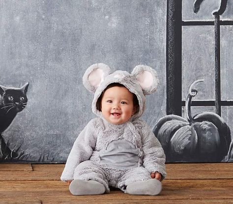 Pottery Barn Kids Cozy Baby Mouse Costume, 6-12 Months Baby Mouse Costume, Im A Mouse Duh, Rat Costume, Pottery Barn Baby, Boys Costumes, Mouse Costume, Baby Mouse