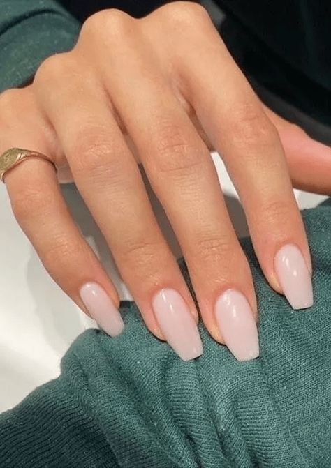 Here Are The 15 Best Spring & Summer 2023 Nail Trends To Copy Simple Elegant Neutral Nails, Chic And Classy Nails, Nice Neutral Nails, Trendy Neutral Nails Acrylic, Classy French Tip Nails Medium, Chiffon Nail Color, Soft Pink White Nails, Perfect Almond Nails, Fresh Set Acrylic Nails