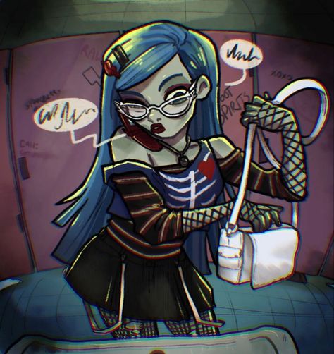 Ghoulia , Monster High - creds : sp00kberry on insta Monster High Ghoulia, Arte Monster High, Monster High Pictures, Moster High, Catty Noir, Love Monster, Late At Night, Monster High Art, Monster High Characters