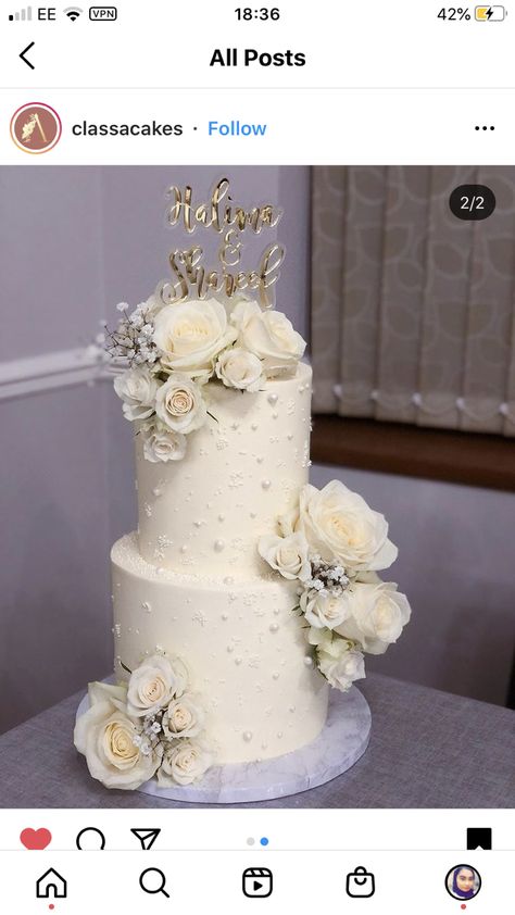 Nikkah Cake Designs, Nikkah Cake Ideas, Pakistani Wedding Cake, Nikah Cake, Nikkah Cake, Fondant Cake Designs, Muslimah Wedding Dress, Muslimah Wedding, Dream Wedding Cake