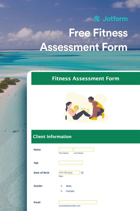 fitness assessment form Physical Fitness Assessment Form, Fitness Assessment Form, Fitness Assessment, Medical Cosmetic, Form Example, Evaluation Form, Fitness Program, Health Information, Emergency Contact