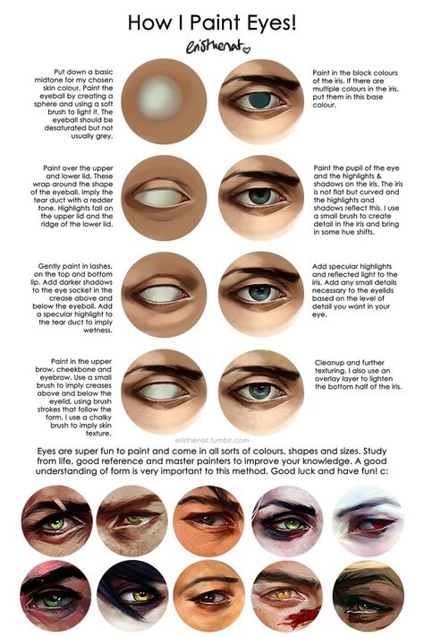 Bored List, Paint Eyes, Digital Painting Techniques, 얼굴 그리기, Types Of Eyes, Smink Inspiration, Art Resources, Color Reference, Most Asked Questions