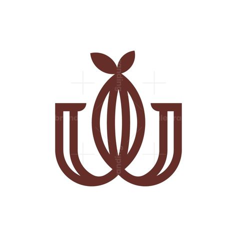 Combination of the letter W with cocoa fruit with a modern and simple appearance. The logo can be used for chocolate brands, drinks and foods made from chocolate Chocolate Logo Ideas, Chocolate Brand Logo, Cocoa Fruit, Chocolate Letters, Chocolate Logo, Chocolate Packaging Design, Chocolate Brands, Letter W, Chocolate Packaging