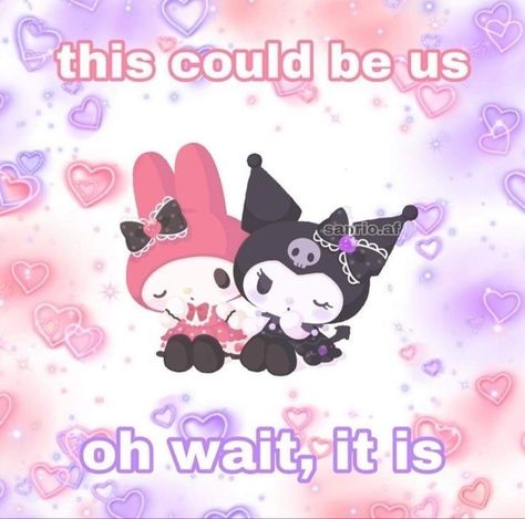 Pink Kawaii Memes, Jaelyn Core, Cinnamonroll Anime, Sanrio Memes, Rattus Rattus, Could Be Us, Best Duos, Relationship Memes, Cute Memes