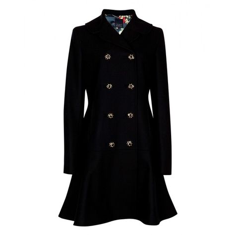 Ted Baker VIVAINE - Peplum hem coat ($315) ❤ liked on Polyvore featuring outerwear, coats, jackets, black, ted baker, vintage style coats, ted baker coats and peplum coat Ted Baker Coat, Peplum Coat, Asos Fashion, Fashion For Petite Women, Sense Of Humour, Wool Coats, Biker Jackets, Funky Outfits, Style Finder