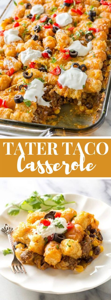 Delishes Food, Tater Taco Casserole, Victoria Food, Taco Casseroles, September Food, Dinner Mexican, Dorito Casserole, Pastas Recipes, Taco Dinner