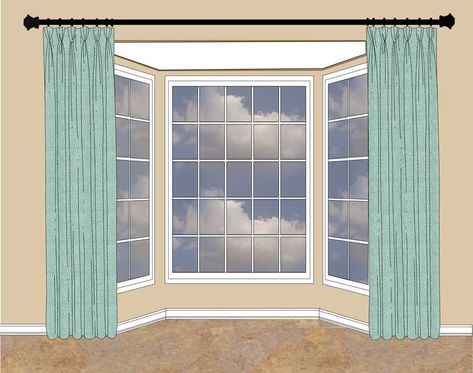 Google Kitchen Window Treatments With Blinds, Kitchen Window Blinds, Kitchen Window Coverings, Bay Window Treatments, Bay Window Seat, Bay Window Curtains, Kitchen Window Curtains, Window Curtains Bedroom, Apartment Dining Room