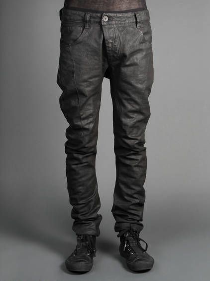 Boris Bidjan Saberi 11 wax coated curve jeans Waxed Denim, Post Apocalyptic Fashion, Apocalyptic Fashion, Best Online Stores, Boris Bidjan Saberi, Waxed Jeans, Curve Jeans, Japanese Denim, Jeans For Men