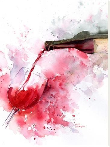 Giclée Print, Canvas Paintings, Stretched Canvas, Red Wine, Cotton Canvas, Canvas Print, Hand Painted, Wine, Art Prints