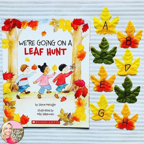 Angie Brezina - Preschool/Pre-K (@glitterandglueandprektoo) • Instagram photos and videos Leaf Hunt Activities, September Preschool Themes, Leaf Hunt, Jamie Kelly, September Preschool, Preschool Activities At Home, Fake Leaves, Harvest Celebration, Fall Preschool Activities