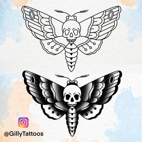 Tattoo Practice Shading, Shading Stencil Tattoo, Tattoo Outline With Shading, Beginner Shading Tattoo Ideas, Small Shading Tattoo Design, Tattoo Stencils With Shading, Traditional Moth Tattoos, Tattoo Shading Practice, Shading Tattoo Designs