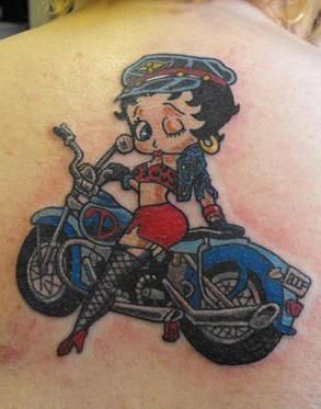 motorcycle biker tattoo betty boop cartoon motorcycle biker tattoo ... | Tatuering, Rockabilly Tattoo Bike, Phoenix Tattoo Feminine, Betty Boop Tattoos, Motorcycle Tattoo, Catrina Tattoo, Motorcycle Tattoos, Bike Tattoos, Biker Tattoos, Tattoed Women