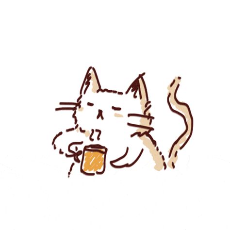 Gif Café, Pixel Kawaii, Chat Kawaii, International Coffee, Coffee Tattoos, Coffee Gif, Cocoppa Wallpaper, Coffee Drawing, Coffee Painting