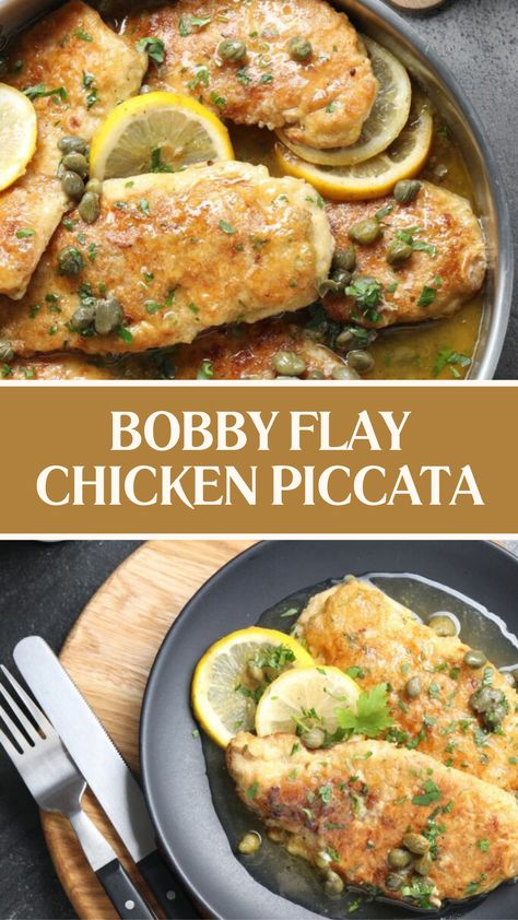 Bobby Flay Chicken Piccata Authentic Chicken Piccata, Skinnytaste Chicken Piccata, Chicken Piccata Gluten Free, Chicken Recipes With Capers, Chicken Piccata Easy Healthy, Oven Baked Chicken Piccata, Chicken Piccata Crockpot Recipes, Chicken With Capers Piccata, Chicken Paillard Recipe