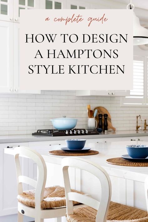 Simple Hamptons Kitchen, Australian Hamptons Style Kitchen, Hamptons Style Kitchens, Coastal Hamptons Style Kitchen, Hampton Kitchens, Modern Hamptons Kitchen, Australian Hamptons Style, Neutral Kitchens, Hampton Style Kitchen