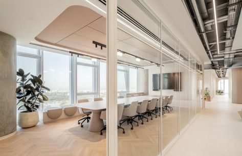 Ambrosia Supherb Offices – Bnei Brak Open Office Ceiling, Office Area Design, Meeting Room Design Office, Meeting Room Design, Office Ceiling, Office Meeting Room, Office Space Design, Dream Office, Open Office