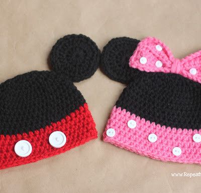 Crocheting Archives - Page 20 of 21 - Repeat Crafter Me Minnie Mouse Crochet, Crochet Mickey Mouse, Crochet Hat Sizing, Crochet Baby Cap, Baby Hat Free Pattern, Mouse Crochet, Crochet Hook Case, Purl Bee, Repeat Crafter Me