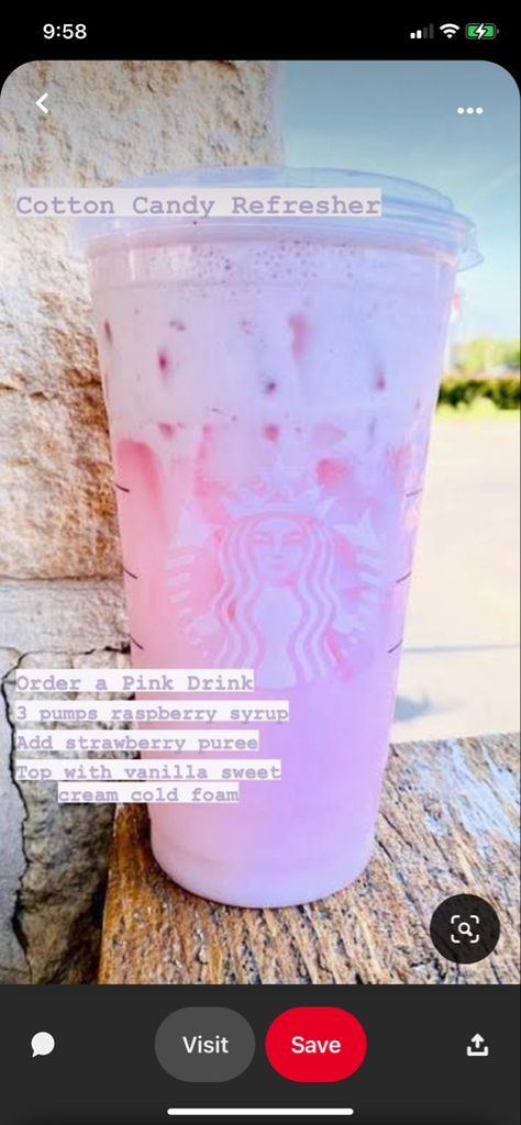 Starbucks Halloween Drinks, Starbucks Pink Drink Recipe, Pink Drink Starbucks, Strawberries And Whipped Cream, Starbucks Drink Menu, Pink Drink Recipes, Best Starbucks Drinks, Starbucks Holiday Drinks, Starbucks Secret Menu Recipes