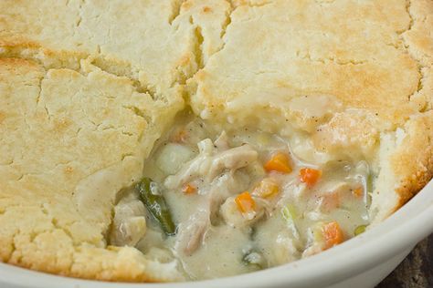 Chicken Pot Pie with Biscuit Topping | the Kitchn Pot Pie Topping, Recipe Chicken Pot Pie, Pie Topping, Pot Pie Casserole, Recipe Folder, Chicken Pot Pie Casserole, Turkey Pot Pie, Hearty Comfort Food, Chicken Pie