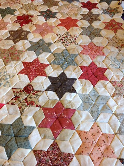 Colchas Quilting, Hexagon Patchwork, Hexie Quilt, English Paper Piecing Quilts, Quilting Templates, Quilting Room, Patchwork Quilt Patterns, Hexagon Quilt, Star Quilt Patterns