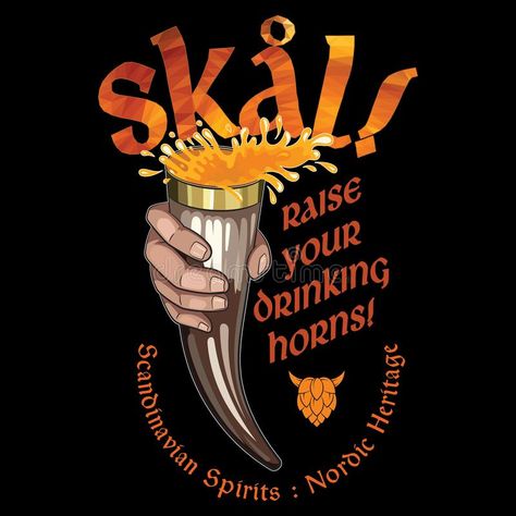 Drinking Toasts, Viking Drink, Halls Of Valhalla, Vikings Beer, Viking Horn, Urban Logo, Norse Myth, Graphic Design Tutorials Learning, Drinking Horns