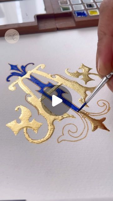 Avinash Kharat on Instagram: "Lately, I've been practising gilding, and I know it takes a lot of practice and study to get good at it. The first mistake I made was choosing cold-press paper, which made the surface of the letters look rough. My friend @calliscript gave me some tips about paper and the timing to apply the gold, and I also recently had a session with @masterpenman to learn about different mediums and techniques for gilding, which was very insightful. Although I know my work isn't perfect, I still want to share it to see how my skills improve in future posts after learning from my mistakes.
.
.
.
Gold leaf used by @oriandcalli 
Paints:- @winsorandnewton 
.
.
.
.
#gilding #gildingart #goldleaf #monogram #flexpen #calligraphy #goldleafgilding #handgilded
(gilding, gilding art, g Gilding Art, Gold Leaf Calligraphy, Gold Leaf Calligraphy Arabic, Gold Leaf Horse Painting, Liquid Gold Leaf, Gold Foil Texture, Different Media, I Know It, Cold Pressed