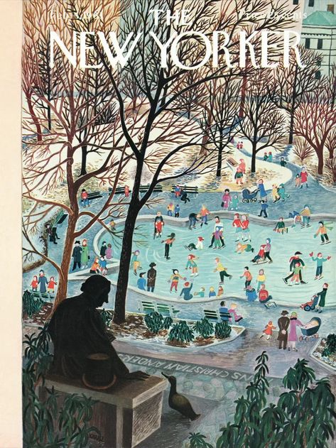 New Yorker Cover, New Yorker Covers, Holiday Puzzle, Hans Christian, The New Yorker, New Wall, Ice Skating, Central Park, New Yorker