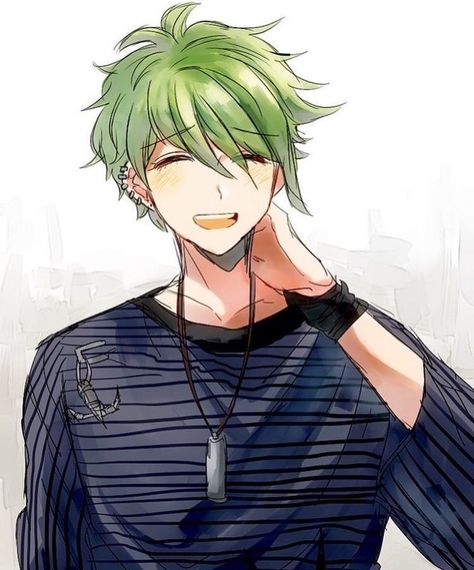 Anime Boy Green Hair, Green Hair Anime Boy, Rantaro Danganronpa, Rantarou Amami, Boys With Green Eyes, Guys With Green Eyes, Anime Green Hair, Rantaro Amami, Pelo Anime