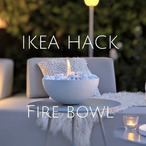 E. Stübing | IKEA HACK 🇸🇪 How to make a big fire 🔥Bowl Everything you need is linked in my Highlights 👉 So easy to make and looks great on the table… | Instagram Table Fire Bowl, Diy Fire Pit Bowl, Diy Fire Bowl Patio, Diy Table Top Fire Pit, Diy Table Top Fire Bowl, Diy Fire Table, Ikea Garden Hack, Diy Fire Bowl, Diy Tabletop Fire Bowl