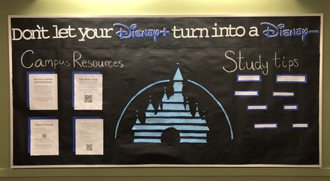 Ra Bulletin Boards Campus Resources, Disney Bulletin Boards College, Campus Resources Bulletin Board, Disney Ra Bulletin Boards, Study Tips Bulletin Board, Resources Bulletin Board, Resident Assistant Boards, Disney Bulletin Boards, Residence Life Bulletin Boards