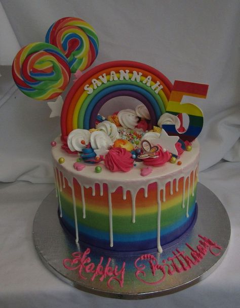 Rainbow High Cake, Rainbow Friends Cake, Decor Tort, 15th Birthday Cakes, Friends Cake, 30 Birthday Cake, Troll Party, Pool Birthday, Rainbow Friends