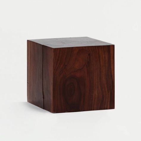 Andrianna Shamaris One Small Wood Cube: Remodelista Products Background, Modern Organic Design, Wood Cube, Cube Side Table, Natural Wood Furniture, Trendy Furniture, Reclaimed Wood Art, Outside Decorations, Furniture Side Tables