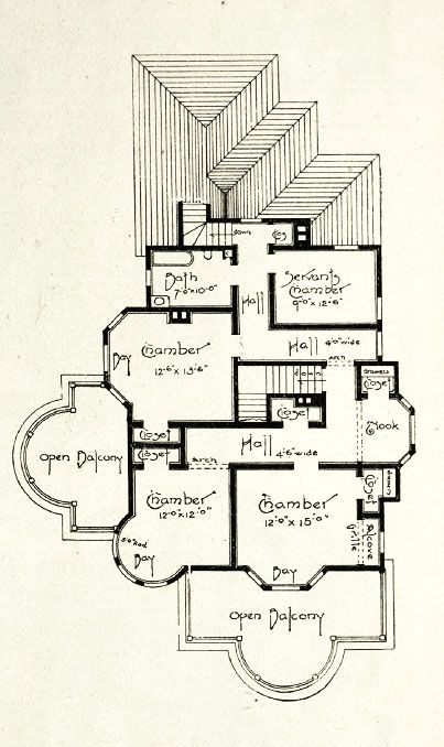 An Edwardian House plan – 1905. – A Victorian Passage Old Victorian Mansion Floor Plans, Old Victorian House Plans, Weavers Cottage, Vintage Floorplans, Castle Layout, Edwardian Architecture, Vintage Floor Plans, Victorian House Plans, Vintage House Plans