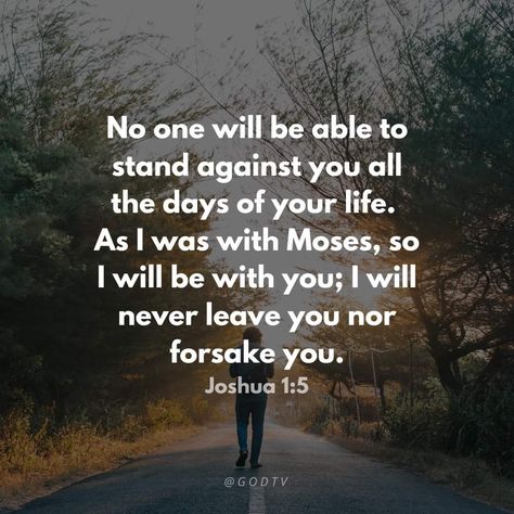 Joshua 1 5, Gods Timing Quotes, Gospel Quotes, Morning Quotes Funny, Gods Love Quotes, Powerful Bible Verses, Never Leave You, Inspirational Quotes God, Inspirational Scripture