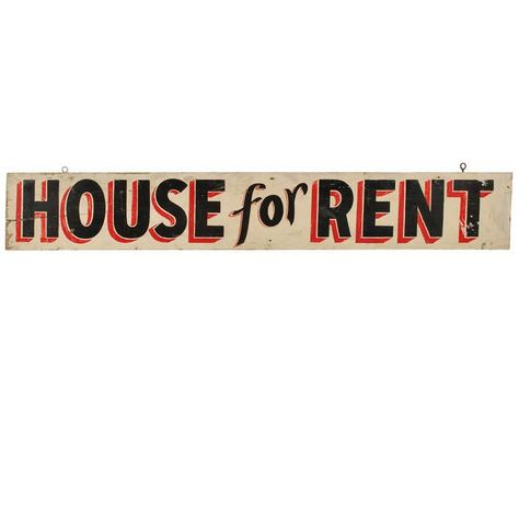 Vintage House For Rent Hand Painted Wood Sign For Rent Sign, Vintage Wood Signs, Sign Painting Lettering, Painted House, Antique Signs, Hand Painted Wood Sign, Word Wall Art, House For Rent, Drop Shadow