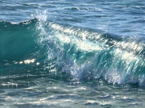 Water Sign Aesthetic, Irina Cumberland, Wave Drawing, Ocean Art Painting, Water Aesthetic, Water Signs, Water Effect, Gouache Art, Seascape Art