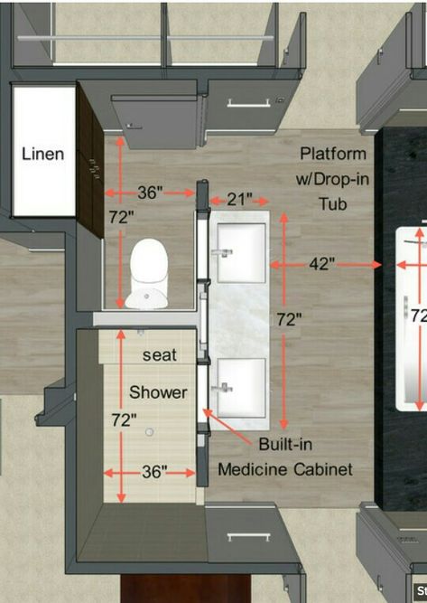 Master Bath Layout, Contemporary Floor Plans, Simple Bathroom Designs, Bathroom Planner, Bathroom Plans, Bathroom Floor Plans, Cheap Bathrooms, Bad Inspiration, Bathroom Layout