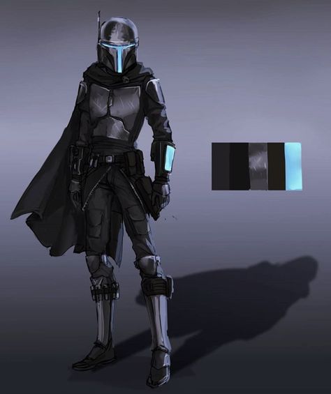 Male Mandolorian Oc, Black Mandalorian Armor, Mandalorian Oc Male, Mandalorian Armor Art, Mandalorian Oc Art, Mandalorian Character Design, Mandalorian Armor Concept, Mandolorian Armour, Mandalorian Oc