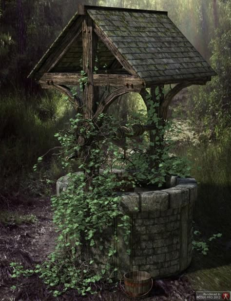 Wishing Well Garden, Well Garden, Wishing Wells, Water Well, Wishing Well, Vintage Aesthetic, Secret Garden, The Well, Fairy Tale