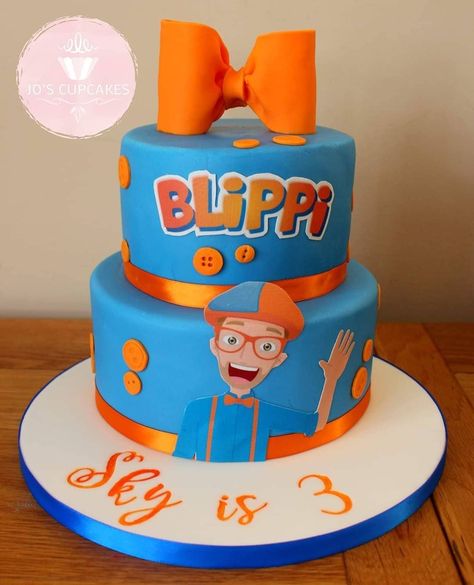 Blipping Birthday Cake, Blippi Theme Cake, Blippi Birthday Cake, Ace Birthday, Blippi Party, Birthday Cupcakes Boy, Happy 3rd Birthday, Birthday Wishes For Kids, 4 Birthday