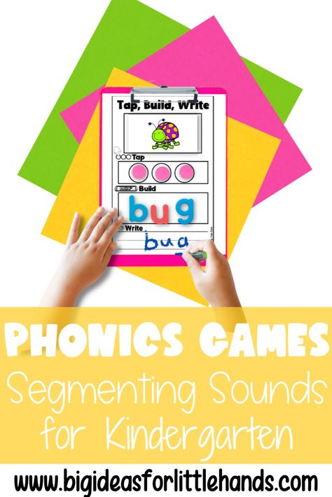 Fuel literacy development with these engaging phonics games! Suitable for preschool through 1st grade, these activities are perfect for reinforcing phonemic awareness and segmenting skills. Dive into learning today! Sound Segmentation, Phonemic Awareness Games, Small Group Games, Games To Make, Literacy Centers Kindergarten, Phonemic Awareness Activities, Phonics Rules, Reading Curriculum, Phonics Lessons