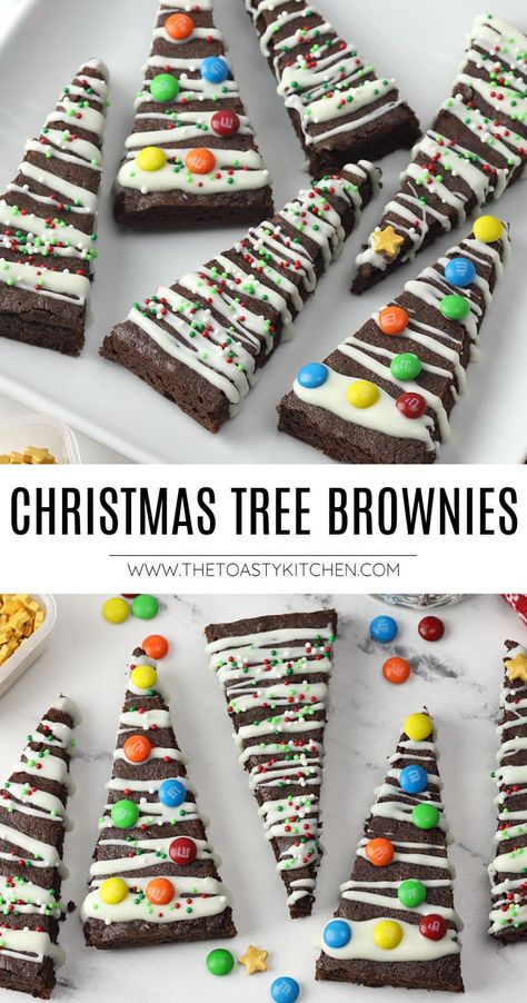 Christmas Deserts Easy, Tree Brownies, Holiday Brownies, Christmas Tree Chocolates, Chewy Chocolate Brownies, Christmas Tree Brownies, Easy Christmas Tree, Christmas Brownies, Christmas Desserts Easy