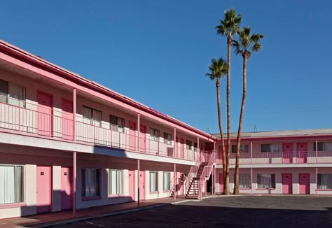 70s Motel Aesthetic, Motel Room Design, 70s Motel, Motel Exterior, American Motel, Mermaid Motel, 70s Inspiration, Abandoned Mansion For Sale, Vintage Futurism