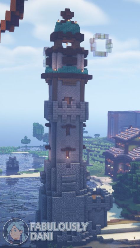 Windmill Tower, Minecraft Castle, Castle Tower, Minecraft Construction, Willis Tower, Minecraft, Tower, Castle, Building