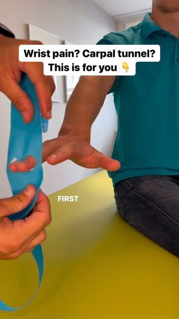 James Moore on Instagram: "Wrist pain? Carpal tunnel? This taping technique might bring some relief, especially if your pain is due to overuse (like computer/typing often). SOMETIMES wrist/ hand pain can actually be referred pain coming from tightness in the pecs. For this issues I would suggest massaging and stretching the pecs! FOLLOW to relax your body! #physio #physiotherapy #physicaltherapy #health Cc @physiobasel" Taping For Carpal Tunnel, Carpal Tunnel Kt Taping, Computer Typing, James Moore, Referred Pain, Wrist Pain, Sports Tape, Hand Pain, Carpal Tunnel