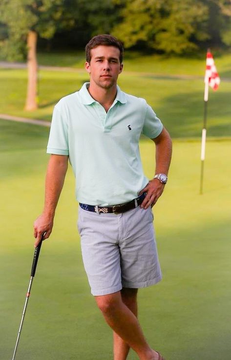 Country Club Outfit, Country Club Aesthetic, Charleston Trip, Mens Golf Fashion, Country Club Style, Boys Golf, Frat Guys, Polo Shirt Outfits, Preppy Boys