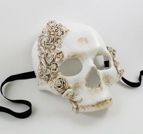 Skeleton Mask, Mask Dance, Real Crystals, Mask Masquerade, Half Mask, Venetian Masks, Roses White, Skull Mask, Cool Masks